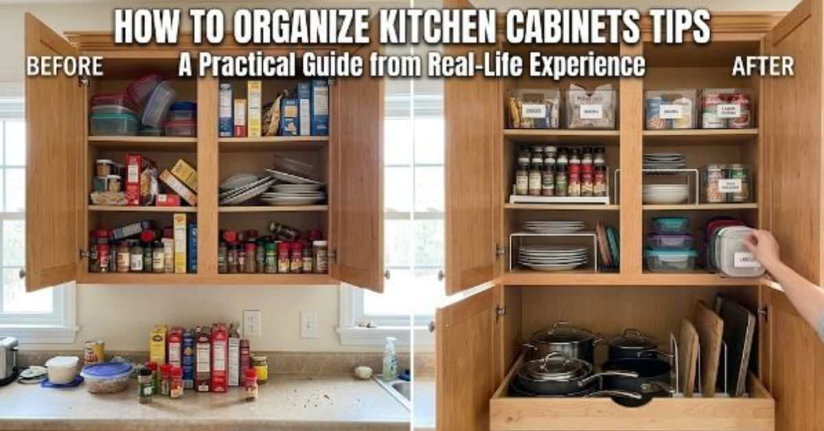 How to Organize Kitchen Cabinets Tips