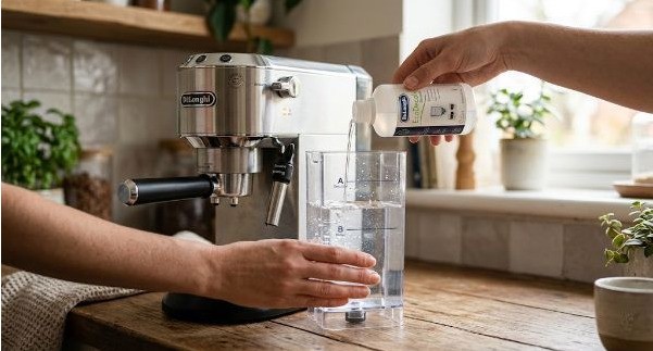 delonghi espresso machine how to descale