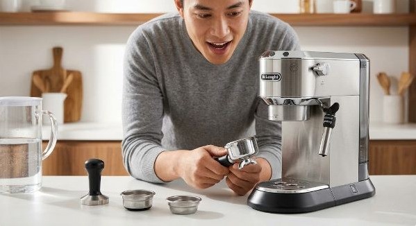 delonghi espresso machine how to use