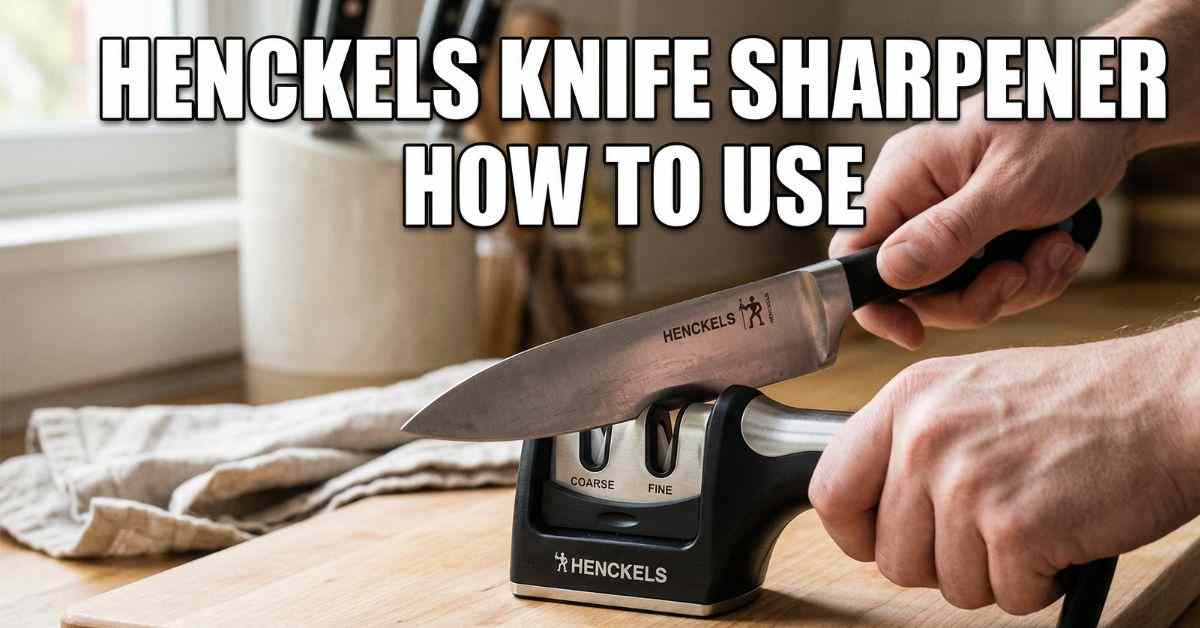 henckels knife sharpener how to use