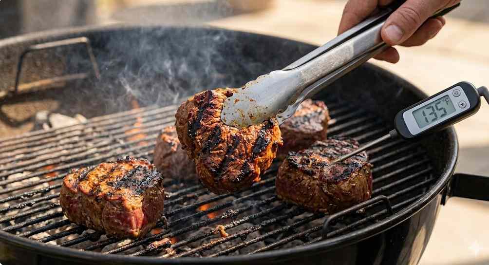 how long to cook steak tips grill​