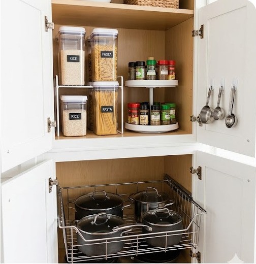 how to organize kitchen cabinets tips​