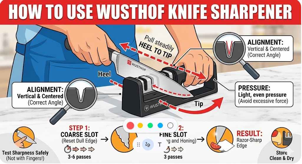 how to use wusthof knife sharpener
