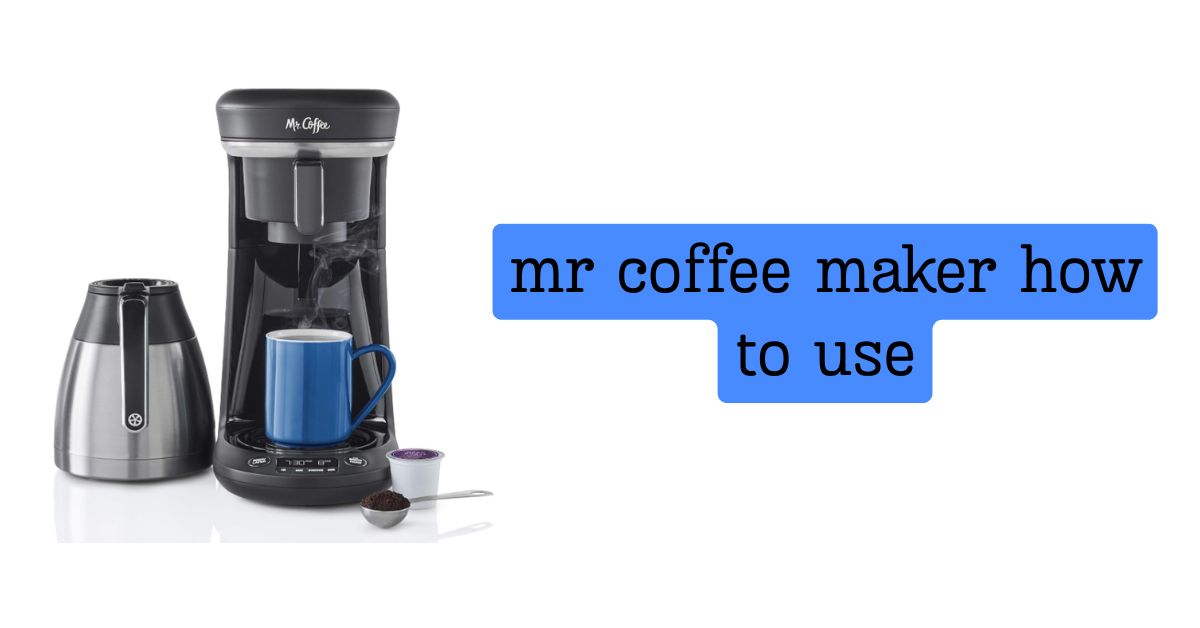 mr coffee maker how to use