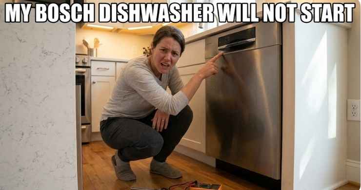 my bosch dishwasher will not start​