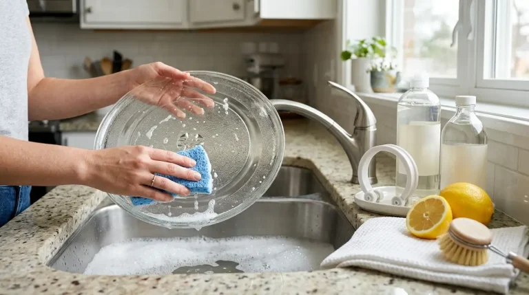 Clean Microwave Tray