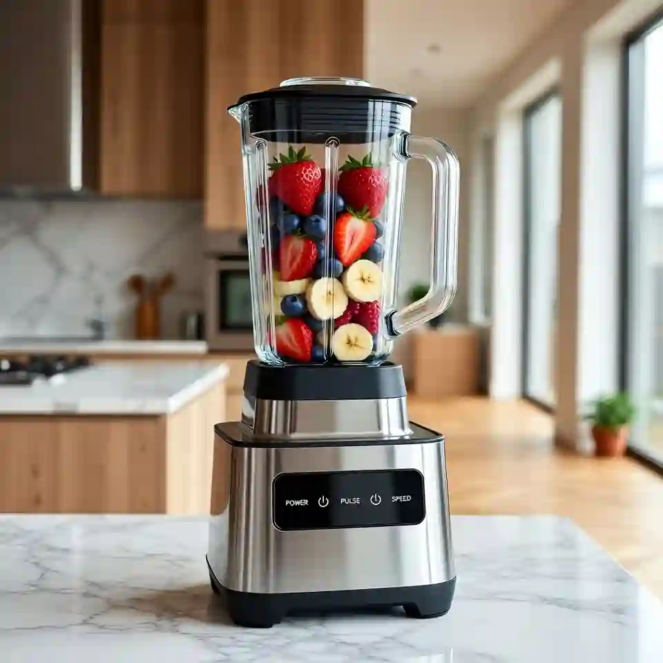 Modern countertop blender for smoothies, shakes, and everyday blending