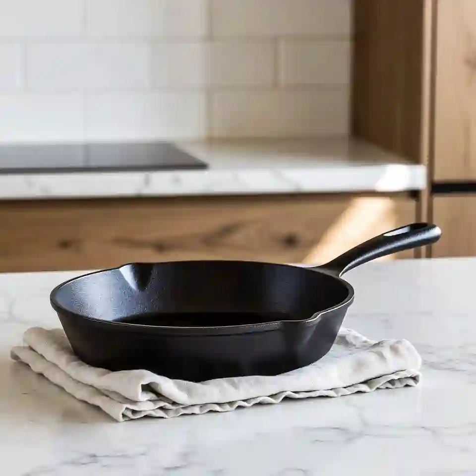 Premium cast iron skillet for versatile everyday cooking